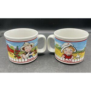 Campbell’s Kids Soup Collectible Mugs Cups Houston Harvest 2001 Vintage Lot 16oz
